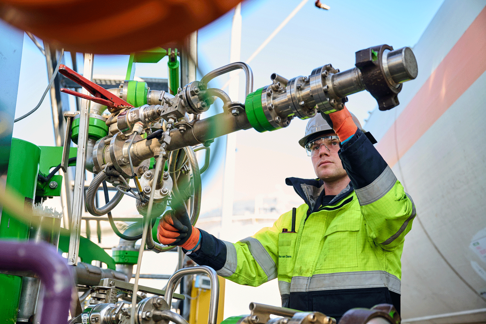 Operator aan het werk